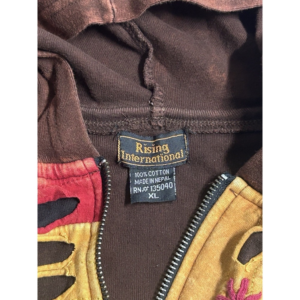 Rising International Patchwork Full Zip Hoodie Hi… - image 8